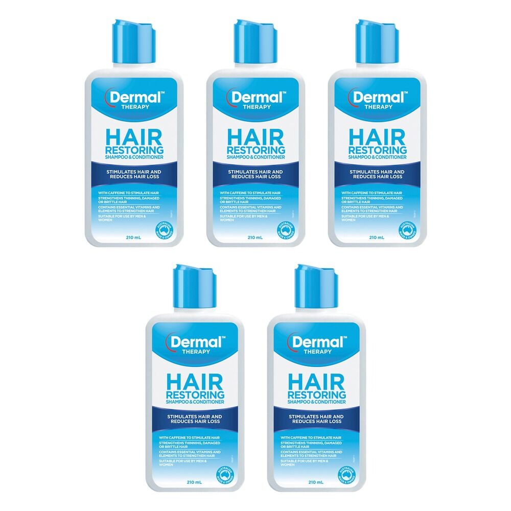 Dermal Therapy Hair Restoring Shampoo & Conditioner 210mL Pack of 5