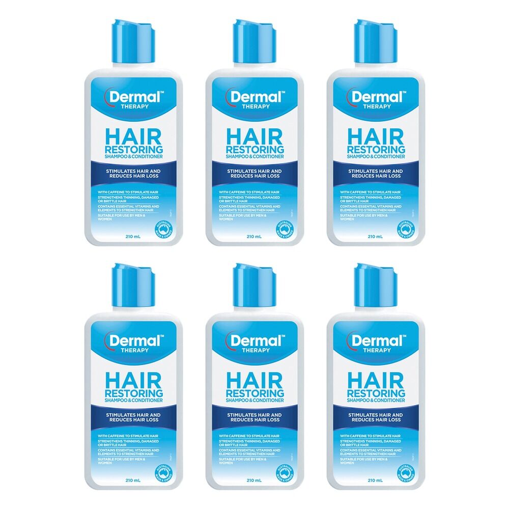 Dermal Therapy Hair Restoring Shampoo & Conditioner 210mL Pack of 6