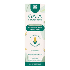 GAIA Natural Baby Biodegradable Nappy Bags 50 Pack