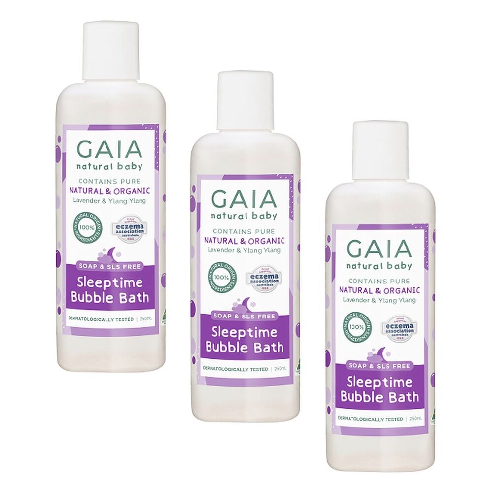 GAIA Natural Baby Sleeptime Baby Bubble 250mL Pack of 3