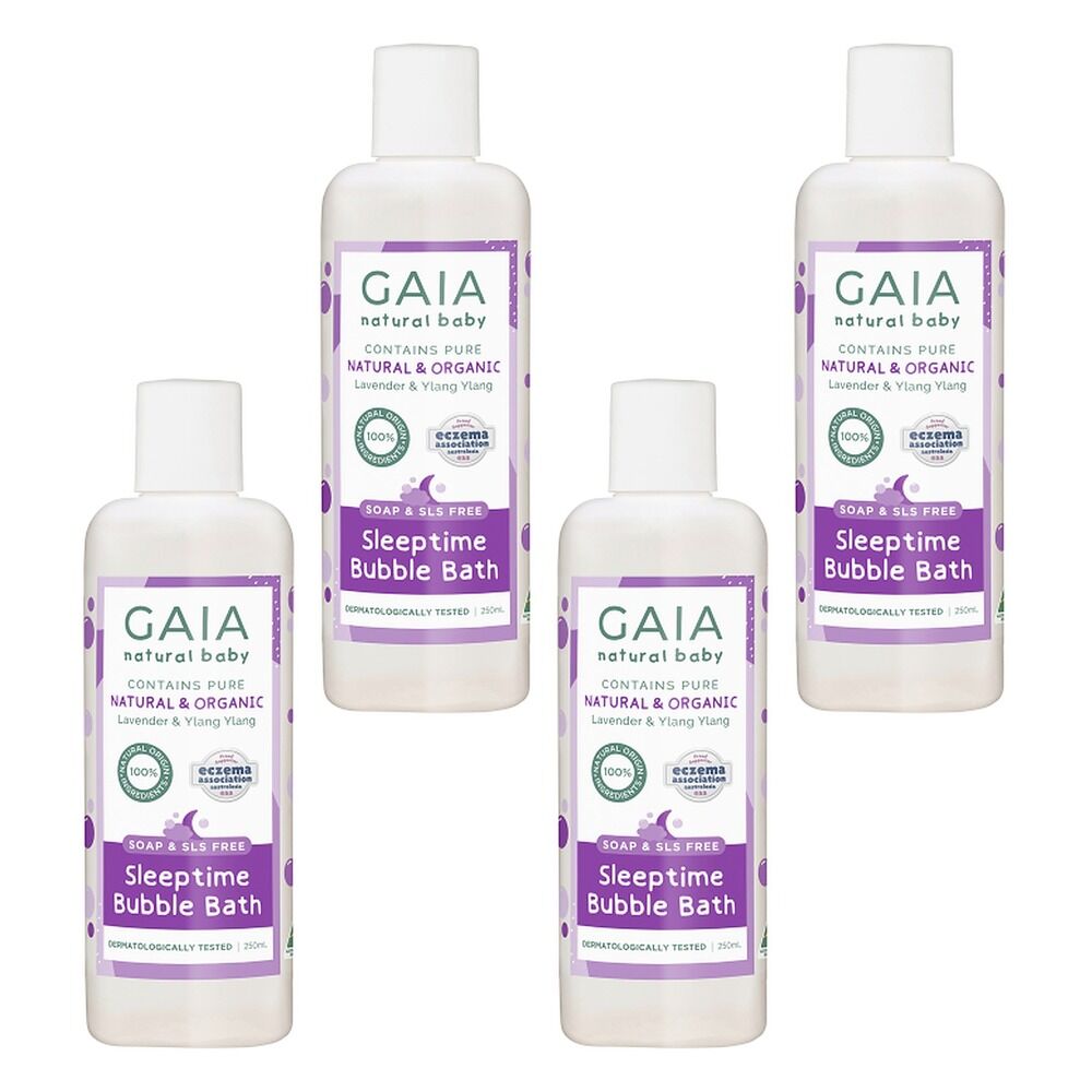 GAIA Natural Baby Sleeptime Baby Bubble 250mL Pack of 4