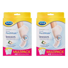 Scholl ExpertCare PediMask with Macadamia Oil 4 Pairs Pack of 2