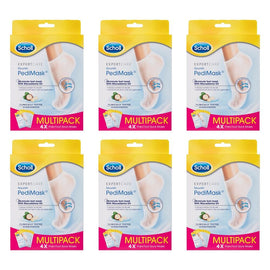 Scholl ExpertCare PediMask with Macadamia Oil 4 Pairs Pack of 6