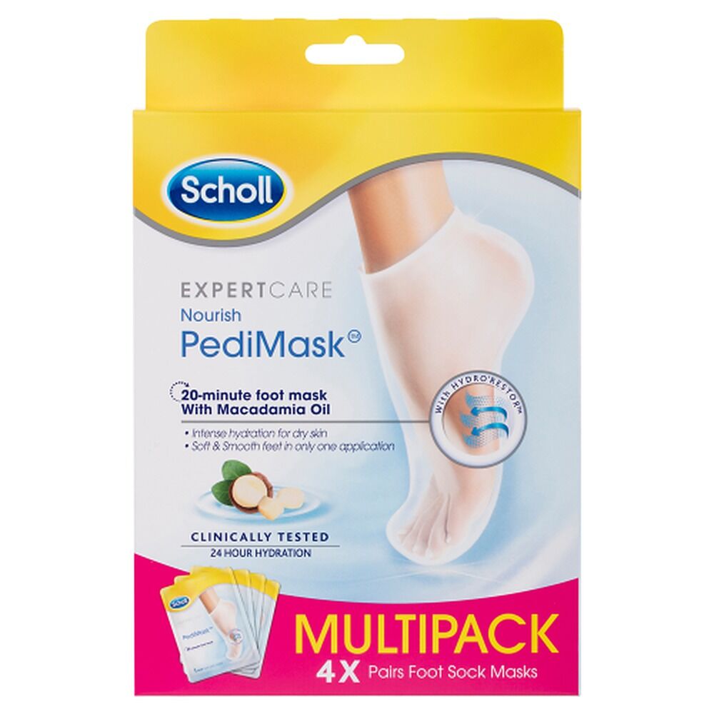 Scholl ExpertCare PediMask with Macadamia Oil 4 Pairs