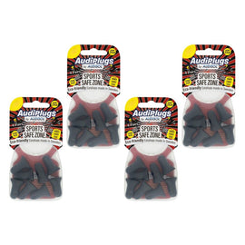 Audiplugs Sports Safe Zone Foam Ear Plugs 4 Pairs Pack of 4