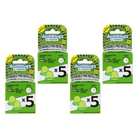 Audiplugs Tradies Pro Refills 5 Pairs Pack of 4