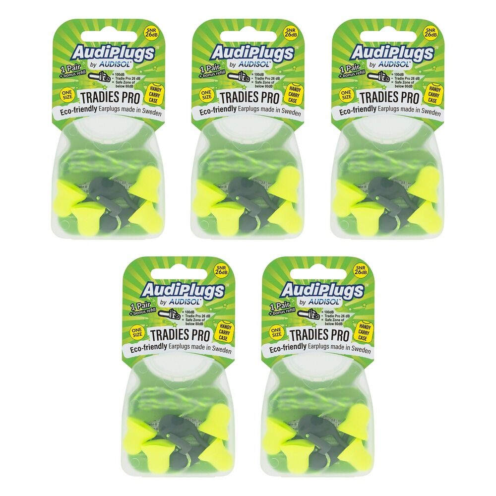Audiplugs Tradies Pro Refill Pack of 5