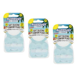 Audiplugs Soft Silicone Comfort Plugs 3 Pairs Pack of 3