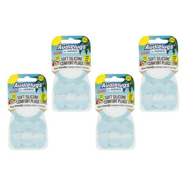 Audiplugs Soft Silicone Comfort Plugs 3 Pairs Pack of 4