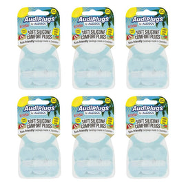 Audiplugs Soft Silicone Comfort Plugs 3 Pairs Pack of 6