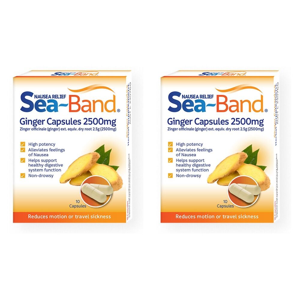 Seaband Ginger Capsules 250mg 10 Capsules Pack of 2