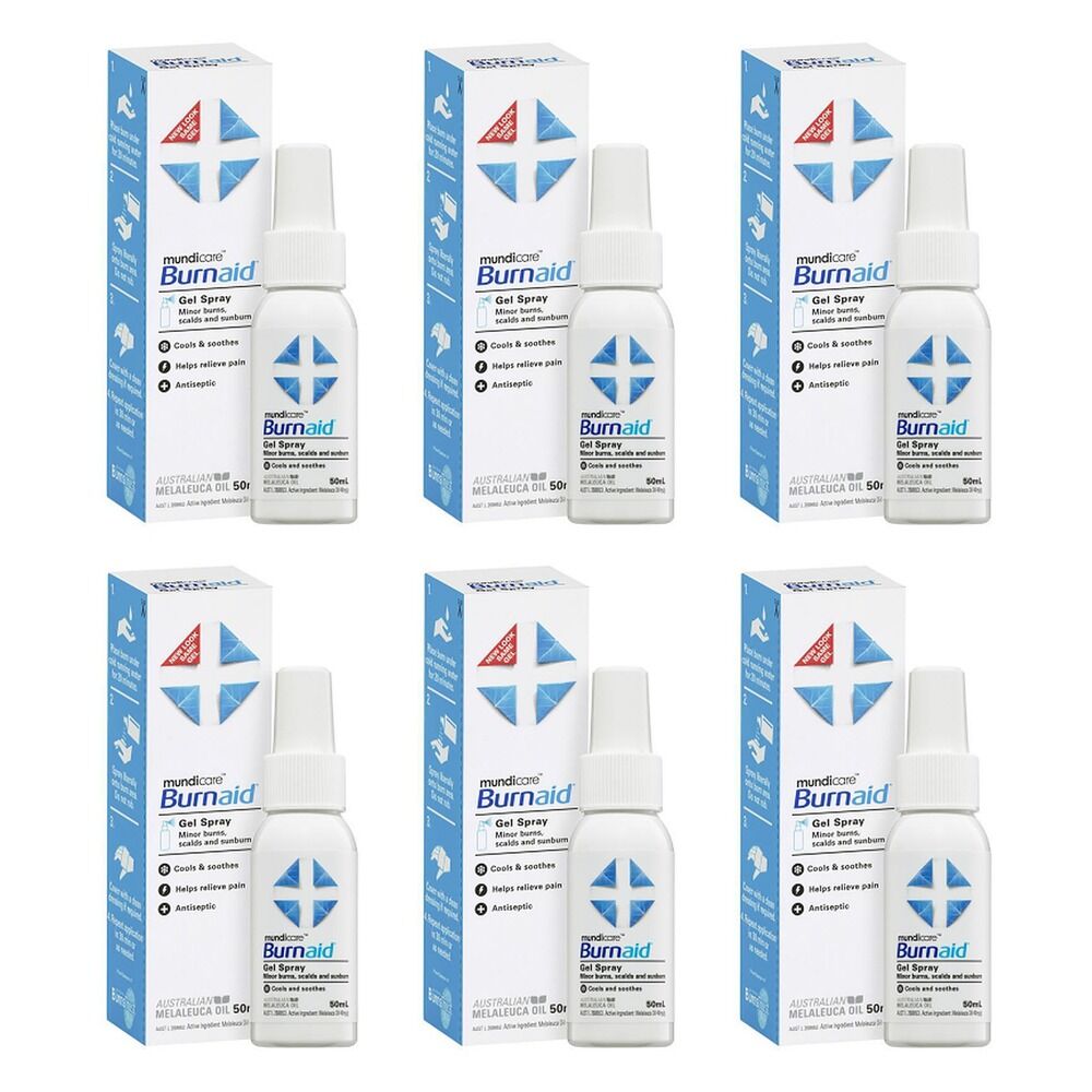 Burnaid Gel Spray 50mL Pack of 6
