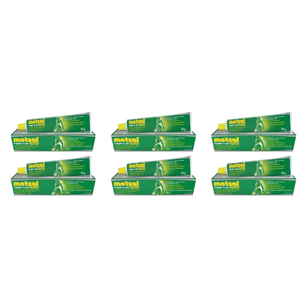 Metsal Heat Rub Cream 50g Pack of 6