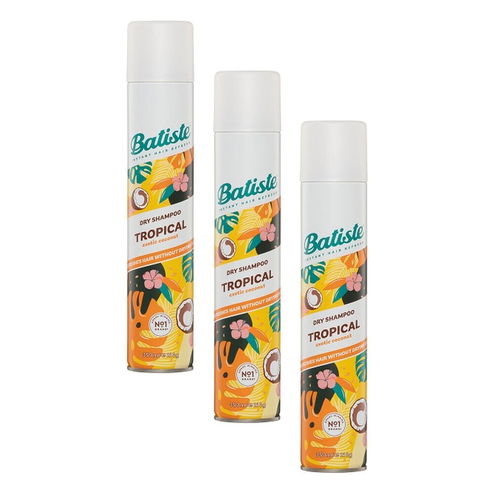 Batiste Tropical Dry Shampoo 350mL Pack of 3