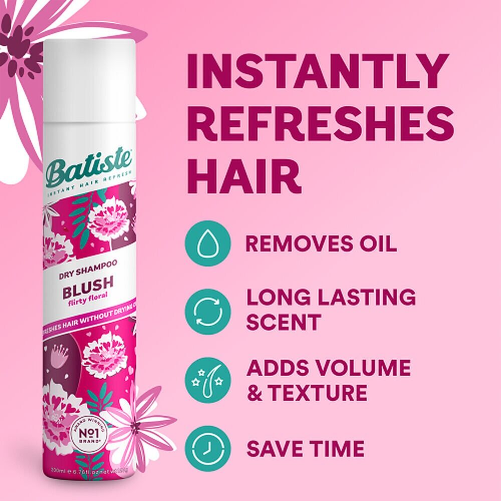 Batiste Blush Flirty Floral Dry Shampoo 350mL