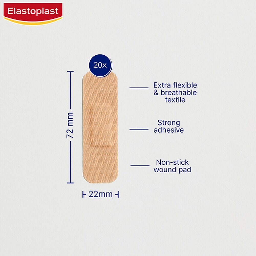 Elastoplast Flexible Fabric Plasters 20 Pack