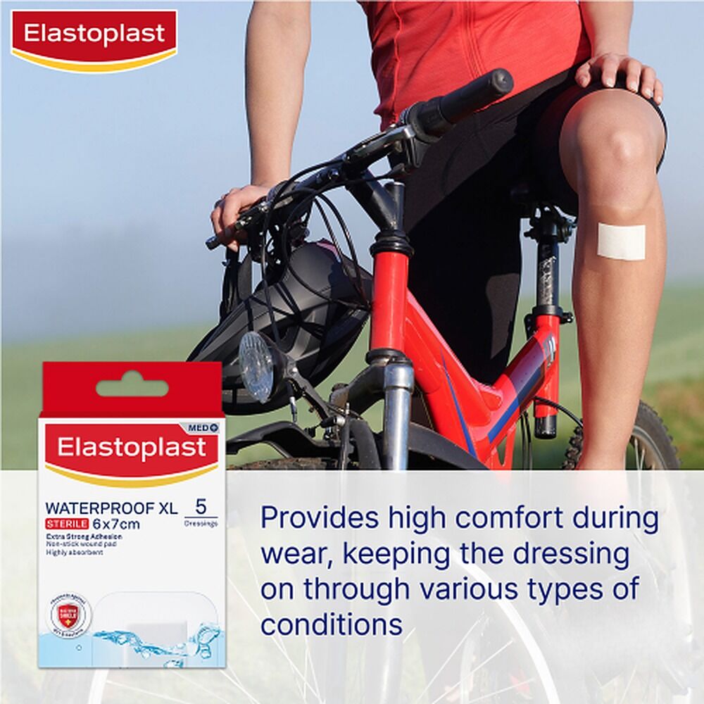 Elastoplast Waterproof XL Sterile Dressings 6cm x 7cm