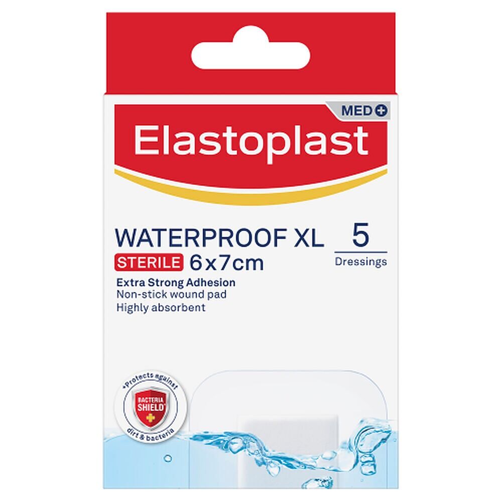 Elastoplast Waterproof XL Sterile Dressings 6cm x 7cm