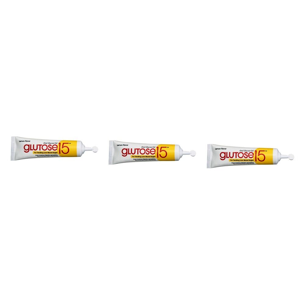Glutose Gel Tube Lemon 15g Pack of 3