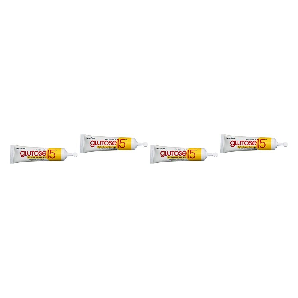 Glutose Gel Tube Lemon 15g Pack of 4