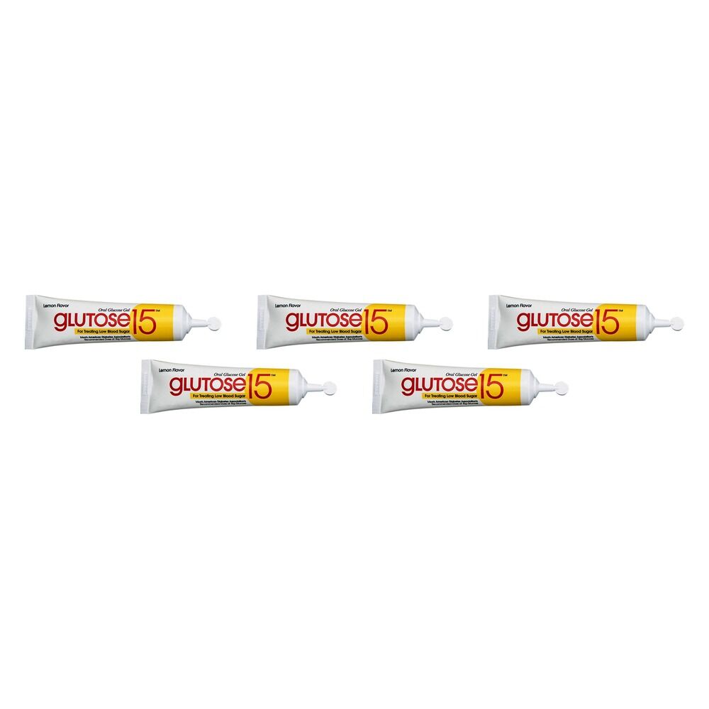 Glutose Gel Tube Lemon 15g Pack of 5