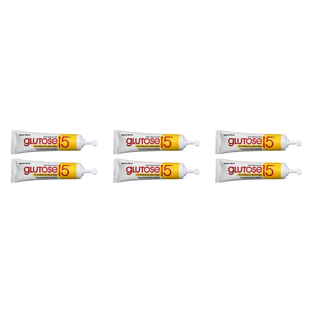 Glutose Gel Tube Lemon 15g Pack of 6