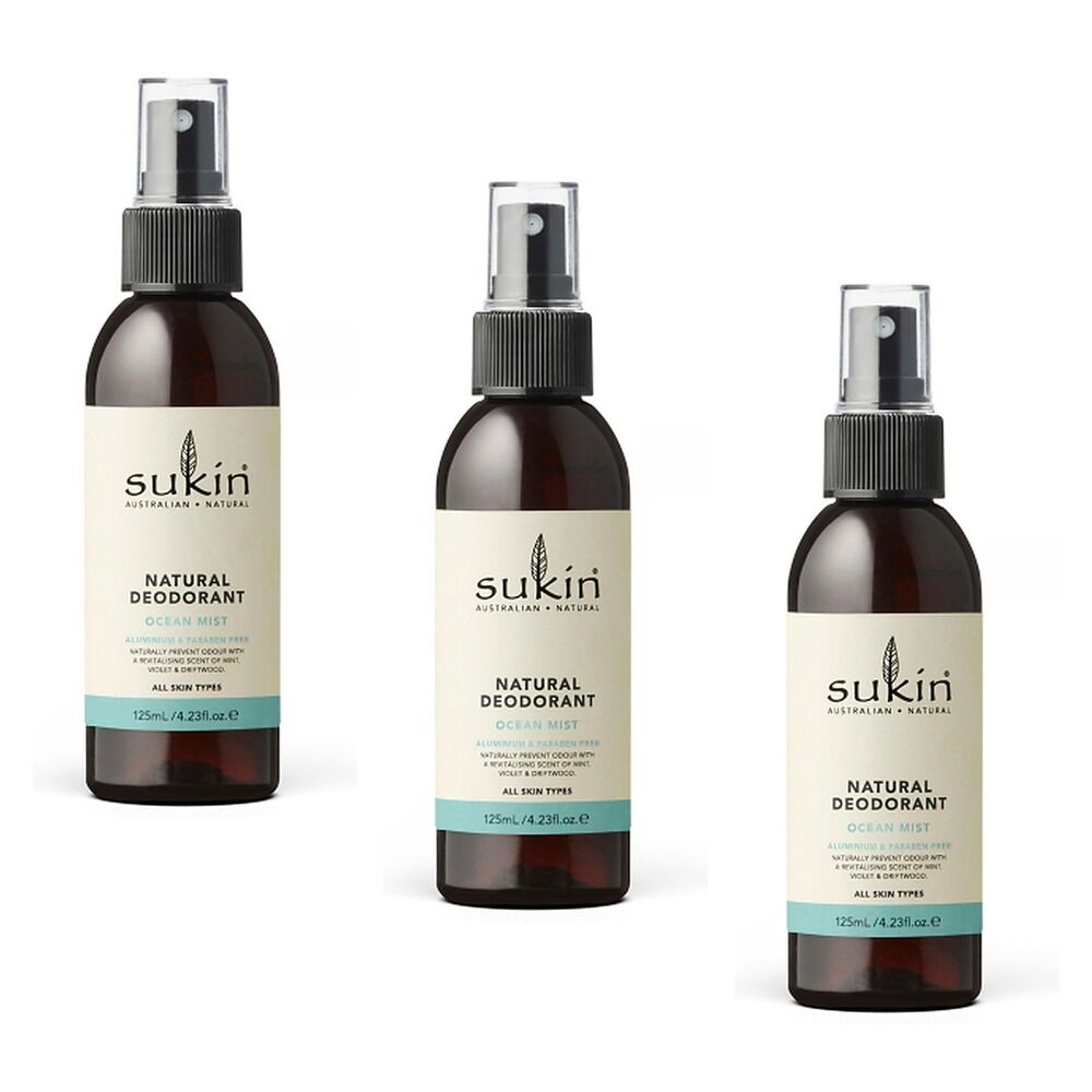 Sukin Natural Deodorant Ocean Mist 125mL Pack of 3
