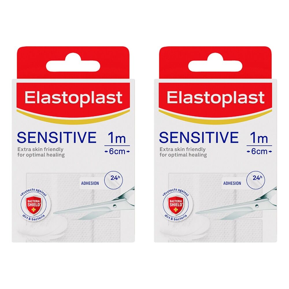 Elastoplast Sensitive Wound Plaster 6cm x 1m Pack of 2