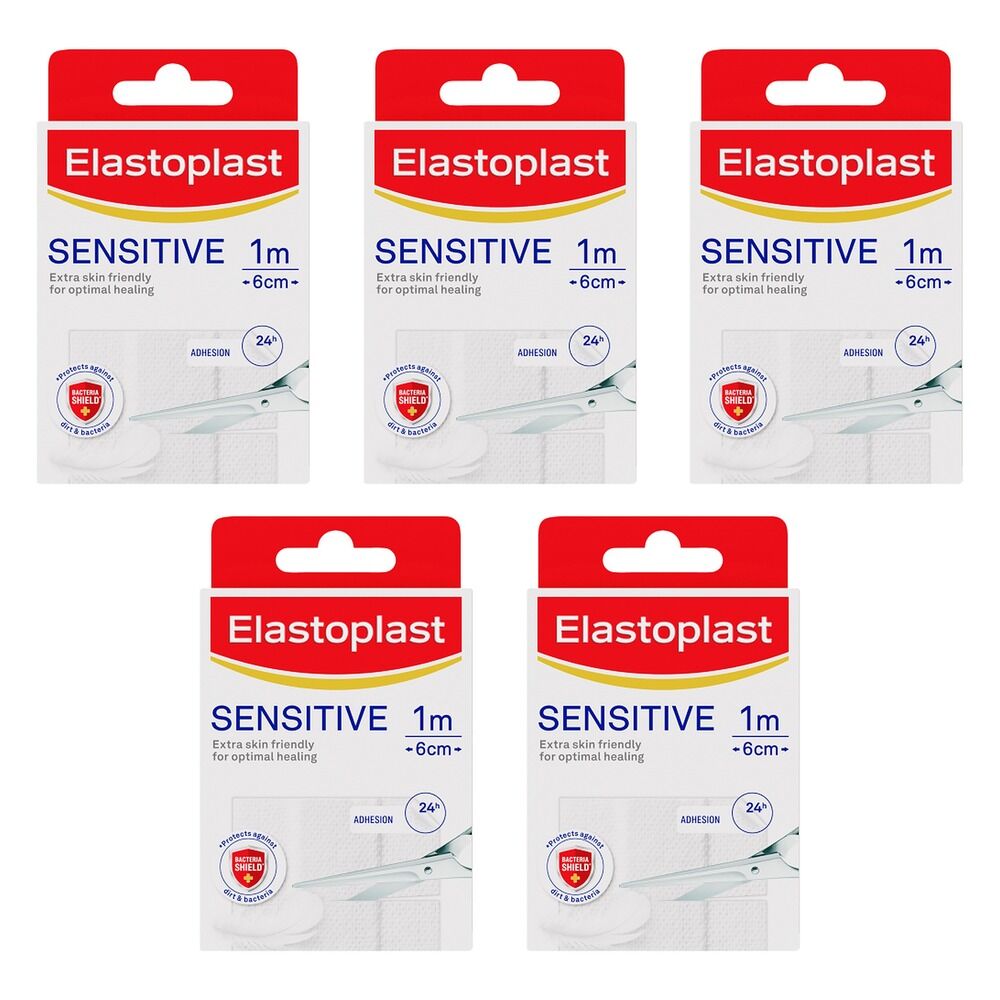 Elastoplast Sensitive Wound Plaster 6cm x 1m Pack of 5