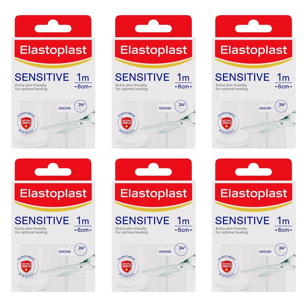 Elastoplast Sensitive Wound Plaster 6cm x 1m Pack of 6