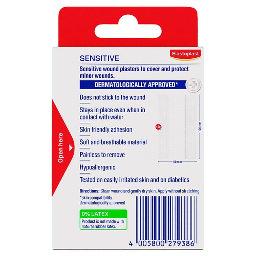 Elastoplast Sensitive Wound Plaster 6cm x 1m