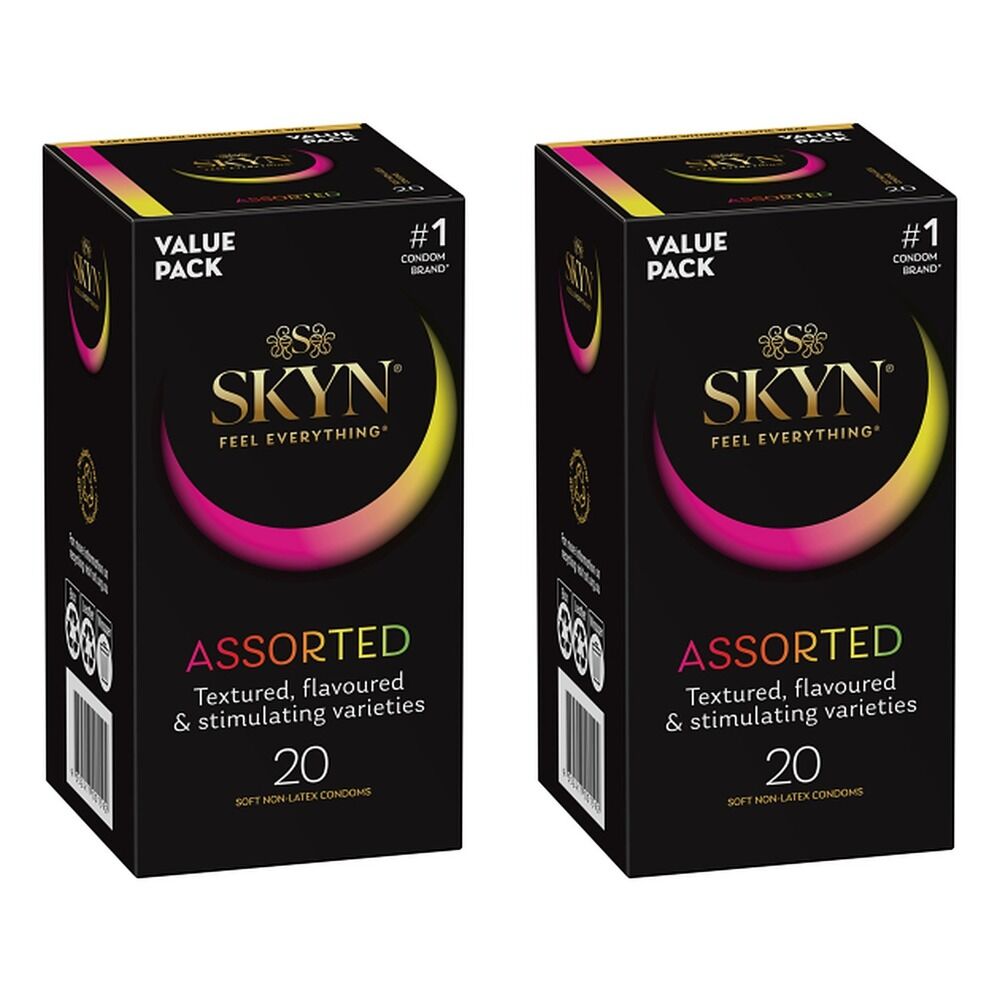 Skyn Condoms Assorted 20 Pack Bundle of 2