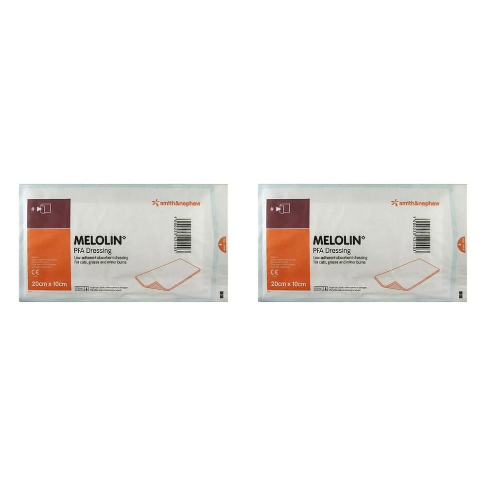 Melolin Low Adherent Wound Dressing 10cm x 20cm x 100 Bundle of 2