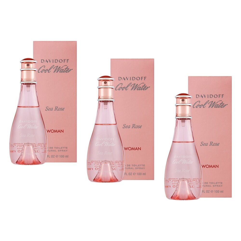 Davidoff Cool Water Sea Rose EDT 100mL Pack of 3