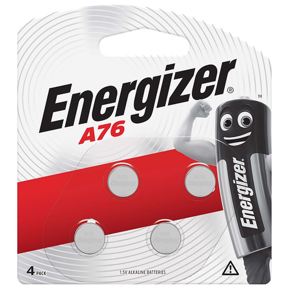Energizer A76 Silver Oxide Button Battery 4 Pack