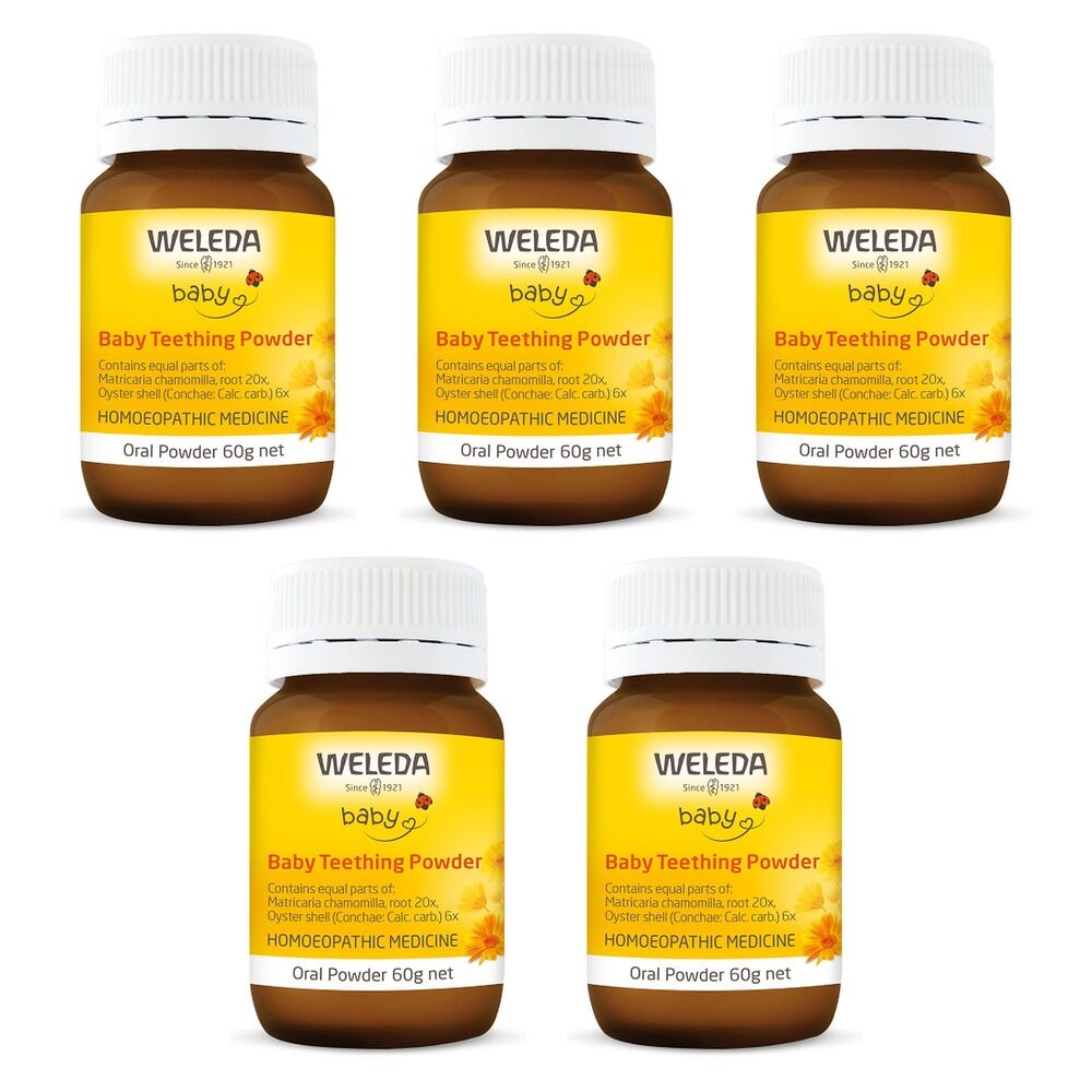 Weleda Baby Teething Powder 60g Pack of 5