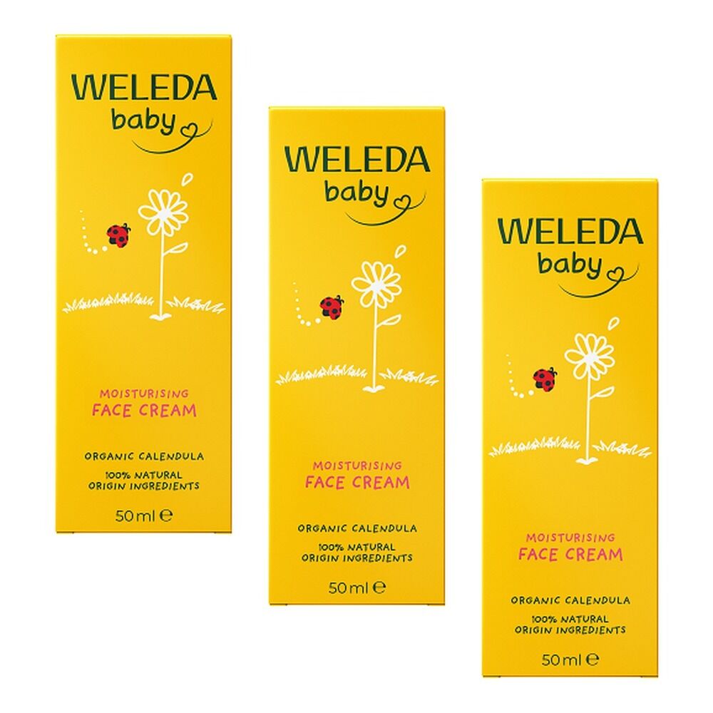 Weleda Calendula Baby Face Cream 50mL Pack of 3