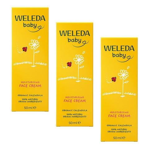 Weleda Calendula Baby Face Cream 50mL Pack of 3