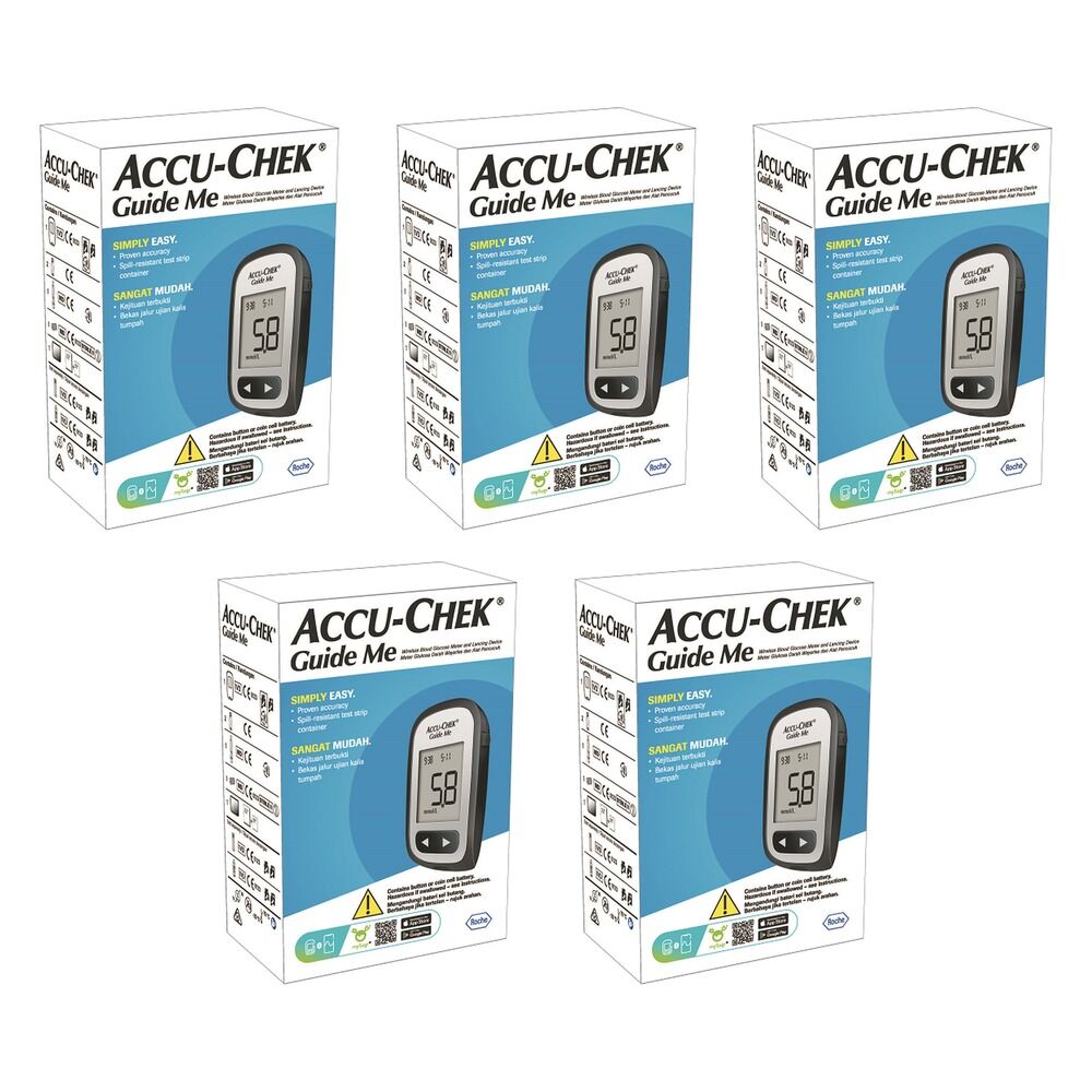 Accu-Chek Guide Me Wireless Blood Glucose Meter and Lancing Device Pack of 5