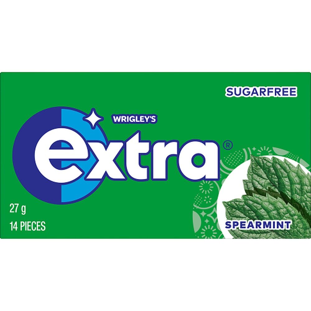Extra Spearmint Sugar Free Chewing Gum 14 Pack x 24