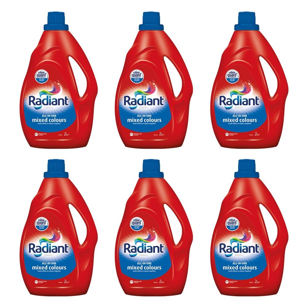 Radiant Fab Laundry Liquid Mixed Colour 2L x 4 Bundle of 6