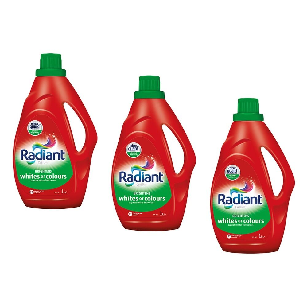 Radiant Fab Laundry Liquid Whites & Colours 2L x 4 Bundle of 3