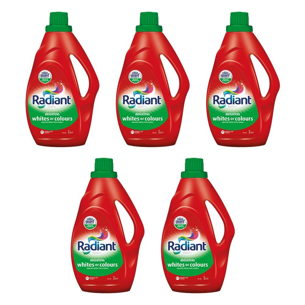 Radiant Fab Laundry Liquid Whites & Colours 2L x 4 Bundle of 5