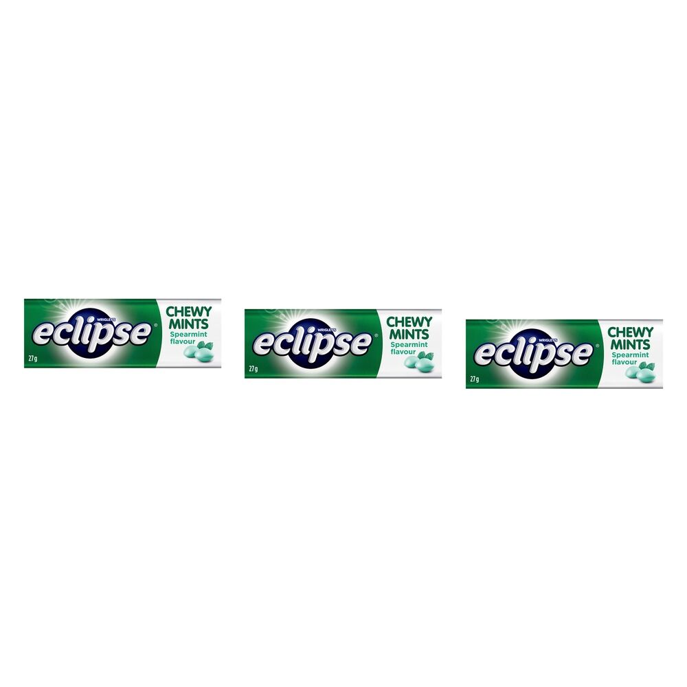 Eclipse Spearmint Chewy Mints 27g x 20 Bundle of 3