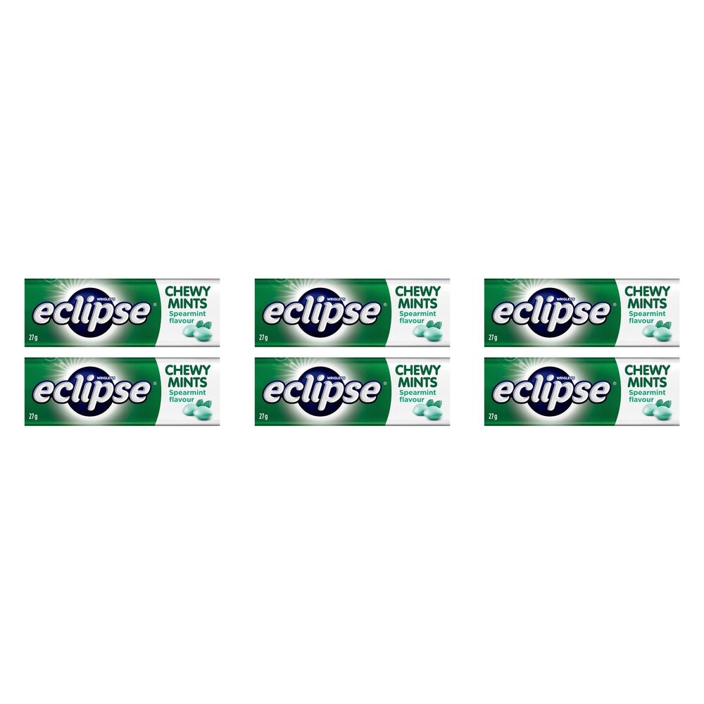 Eclipse Spearmint Chewy Mints 27g x 20 Bundle of 6