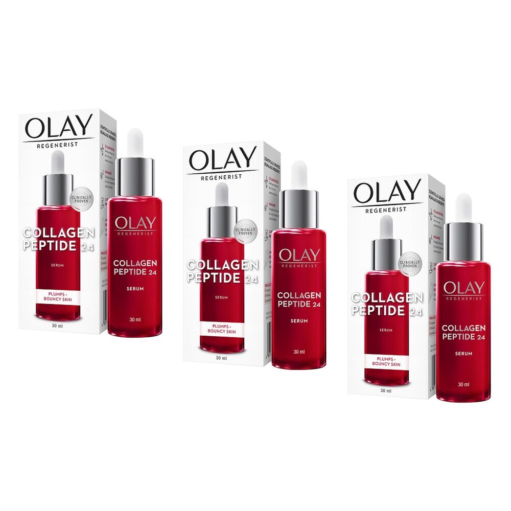 Olay Regenerist Collagen Peptide 24 Face Serum 30mL Pack of 3