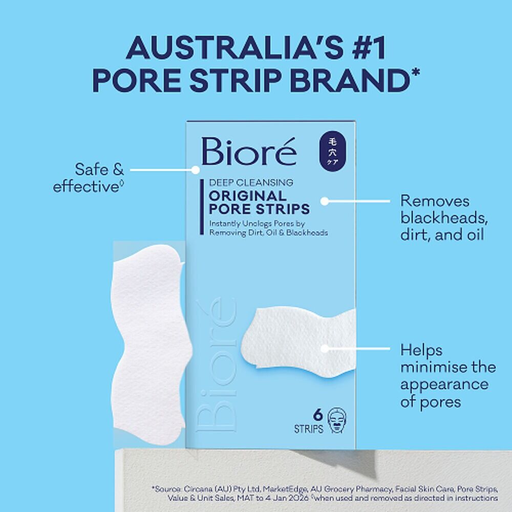 Biore Original Deep Cleansing Pore Strips 6 Pack