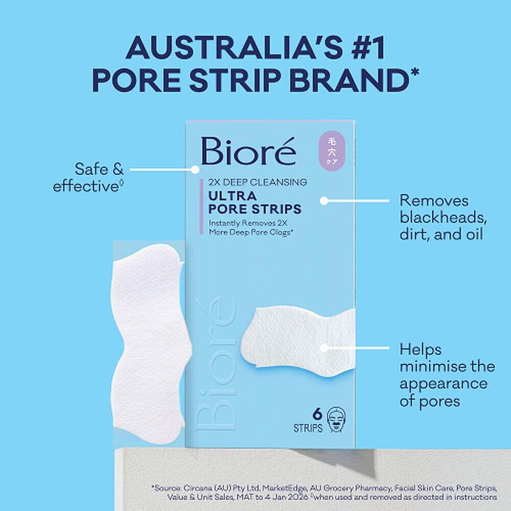 Biore Ultra Deep Cleansing Pore Strips 6 Pack