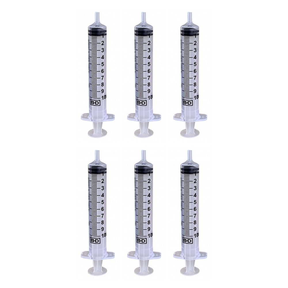 Stitch 10mL Luer Slip BD Syringe 100 Pack Bundle of 6