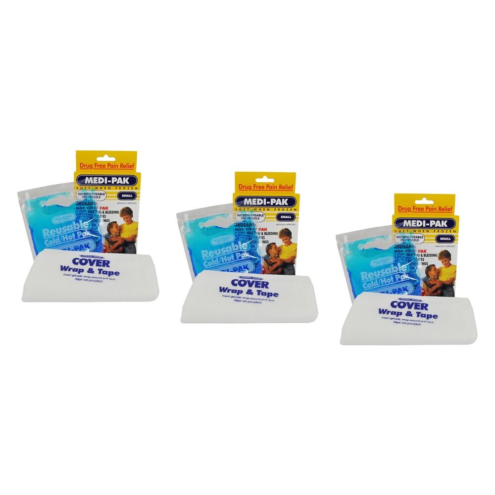Medi-Ice Pak Hot & Cold Gel Pack Small 250g Bundle of 3